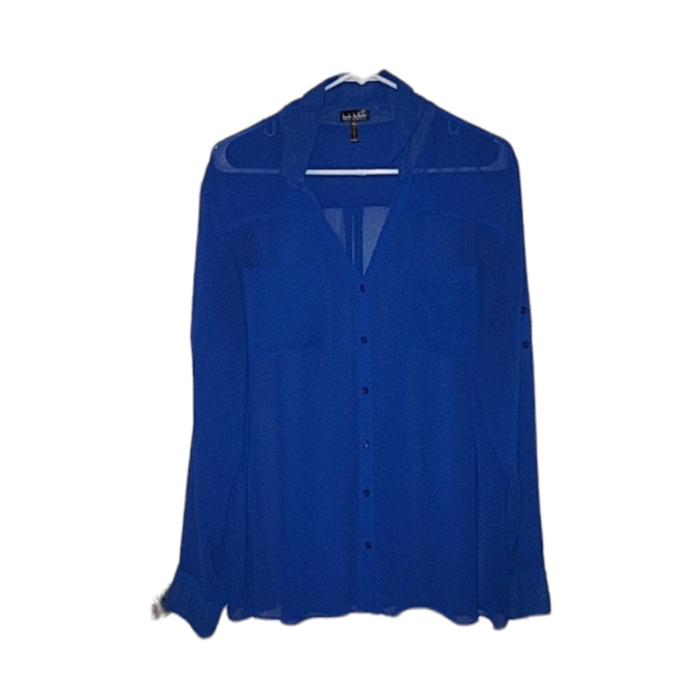 Colbolt Blue Sheer Blouse